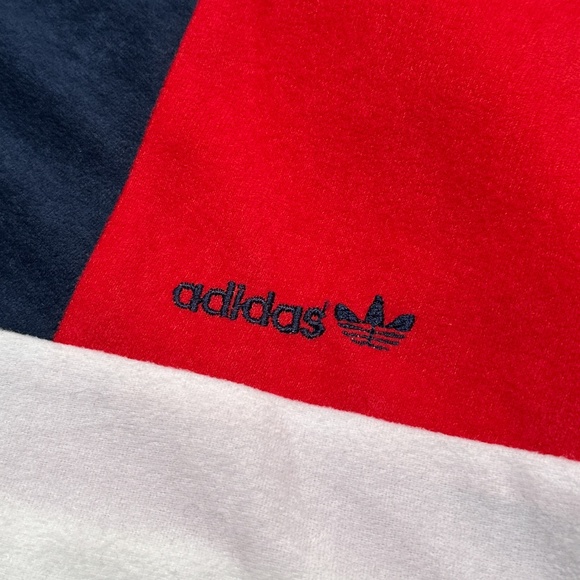 Vintage 80s Adidas ATP Made in Canada Velour Trefoil Track Jacket Mens Medium - Picture 4 of 11